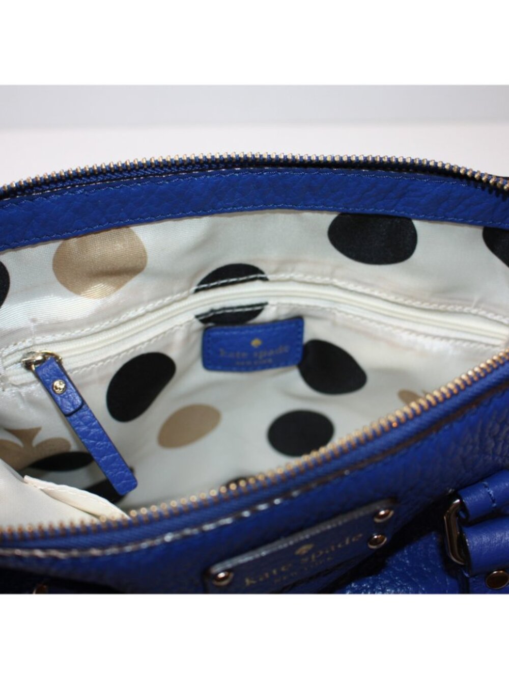 Kate Spade New York Grove Court Maise Purse Small Leather Bag in Yves Blue Color - Picture 10 of 10